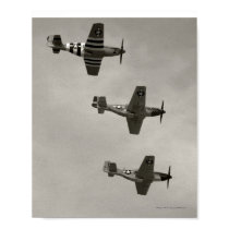 P-51 B and P51D Mustang posters