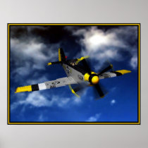 P 51 Mustang Print