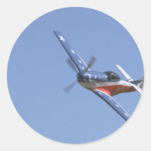 P-51D Miss America Round Sticker