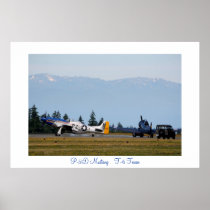 P-51D Mustang meets T-6 Texan Poster