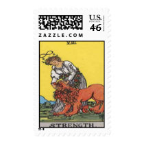 P.C. Smith Tarot: 'Strength' Postage Stamps