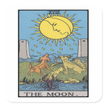 P.C. Smith Tarot: 'The Moon' Square Sticker