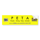 P   E   T   A, People    Eating... Bumper Stickers