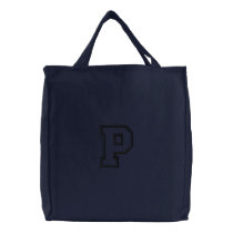 P embroidered bags by ZazzleEmbroidery P embroidered bags