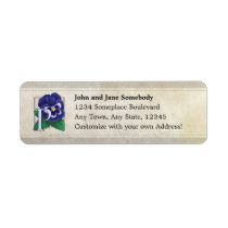 P for Pansy Flower Monogram labels