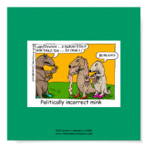 P.I. Mink (Human Stole) Cartoon Framed Print
