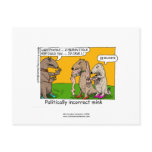 P.I. Mink (Human Stole) Cartoon On Postcard