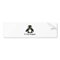 P is for Penguin Bumper Stickers