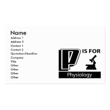 P Is For Physiology Business Card Templates