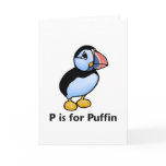 P is for Puffin Card