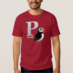 P is for Puffin Men's Basic Dark T-Shirt