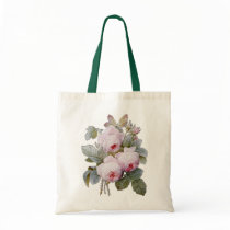 P.J. Redoute Bourbon Rose Tote Bags