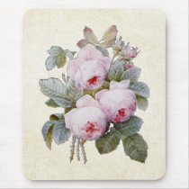 P.J. Redoute Bourbon Rose Mousepads
