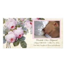 P.J. Redoute Bourbon Rose Photo Card