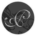 P Monogram Letter Wedding Envelope Seal Sticker by TDSwhite P Monogram Letter Wedding Envelope Seal Sticker