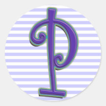 P ROUND STICKER