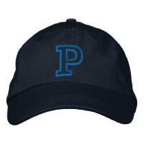 "P" Small Athletic Letter embroidered hats
