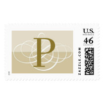 P Two Toned Classic Wedding Monogram Stamp