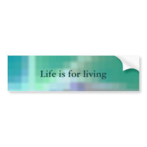 © P Wherrell  Aqua blue green mosaic abstract Bumper Stickers