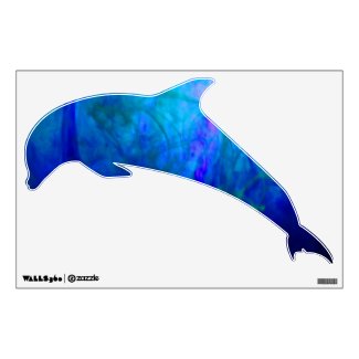 © P Wherrell Blue dolphin kids wall graphic