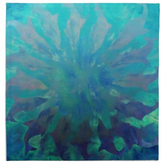 © P Wherrell Dolphin circle digital painting Napkin