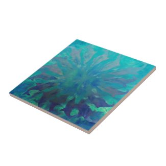 © P Wherrell Dolphin circle digital painting Ceramic Tiles