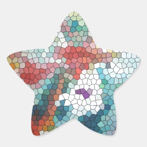 © P Wherrell Stained glass mosaic waterlilies Sticker