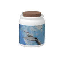 © P Wherrell Trendy fine art painting seagull Candy Dish