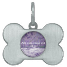 © P Wherrell Trendy pale purple geometric abstract Pet Name Tags