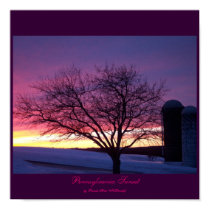 Pa Farm Sunset Poster posters