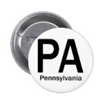 PA Pennsylvania  plain black Button
