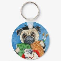 Pablo Pug-casso keychain by sunshinesketches Pablo Pug-casso keychain