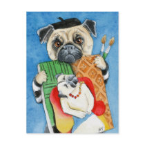Pablo Pug-casso postcards by sunshinesketches Pablo Pug-casso postcards