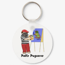 Pablo Pugcasso Keychains by naturetees Pablo Pugcasso Keychains