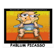 Pablum Picasso Funny Tees Cards Mugs Gifts Etc Postcard