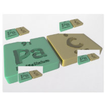 Pac as Pa Protactinium and C Carbon Letterhead
