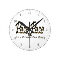 Paca Paca Peruvian Paso Thing Round Clocks