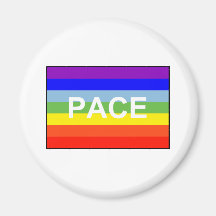 PACE Peace Flag Rainbow Magnet