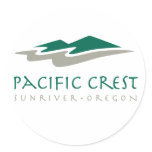 Pacific Crest Round Sticker