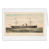 Pacific Mail Steam Ship Co's Golden City (0640A) Greeting Card