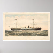 Pacific Mail Steam Ship Co's Golden City (0640A) Posters