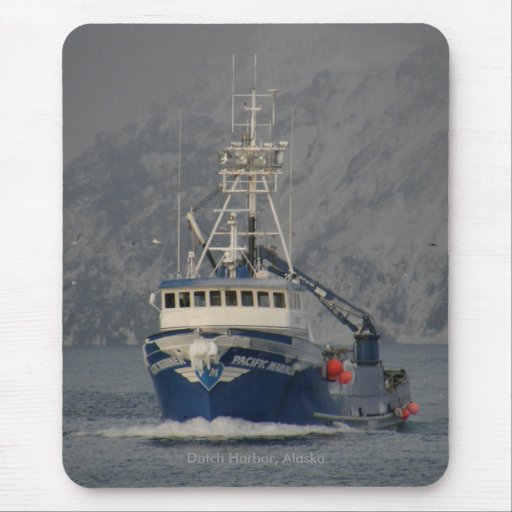 Pacific Mariner, Crab Boat in Dutch Harbor, Alaska Mouse Pad Zazzle