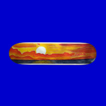 Pacific Ocean sunset seascape surf skateboard deck skateboards