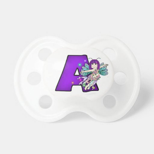 Pacificer Dummy Cute Fairy Letter A BooginHead Pacifier Zazzle