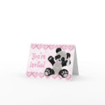 Pacified Panda Pink Baby Shower Invitation cards
