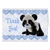 Pacified Panda Thank You Card