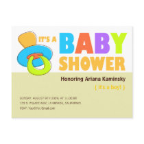 Pacifier Baby Shower Invitation postcards by babydio Pacifier Baby Shower Invitation postcards