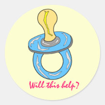 PACIFIER ROUND STICKERS