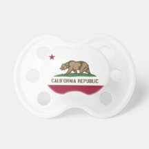 Pacifier with flag of California, U.S.A.