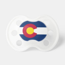Pacifier with flag of Colorado, U.S.A.